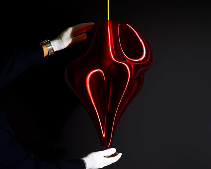 Red Crimson Flo Pendant Light