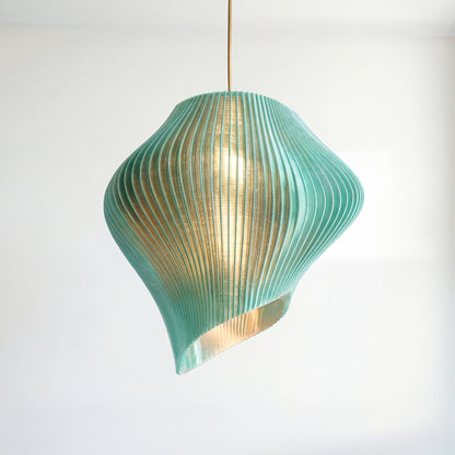 Luxury Sea Green Wave Pendant Light – Sculptural Designer Ceiling Lighting