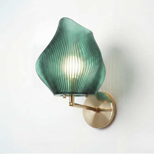 Small Ocean Turquoise Wave Wall Light