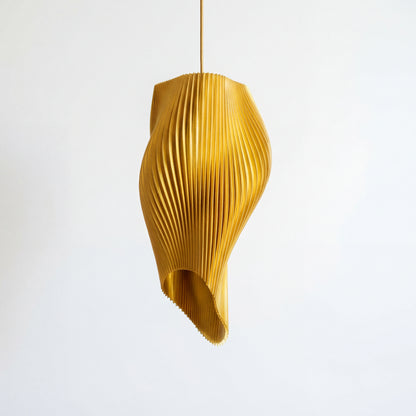 Luxury Sun Gold Wave Pendant Light – Sculptural Statement Designer Ceiling Lighting