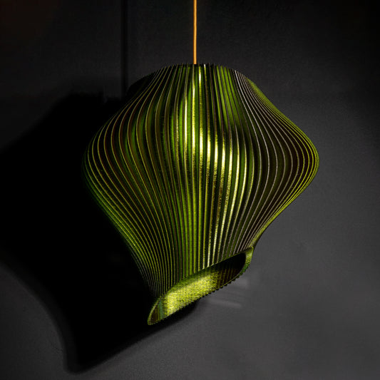 Forest Green Wave Pendant Light