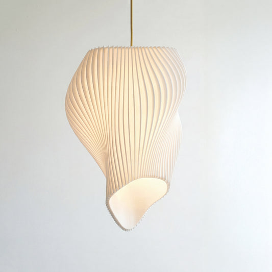 Luxury White Wave Pendant Light – Modern Designer Ceiling Lighting Medium