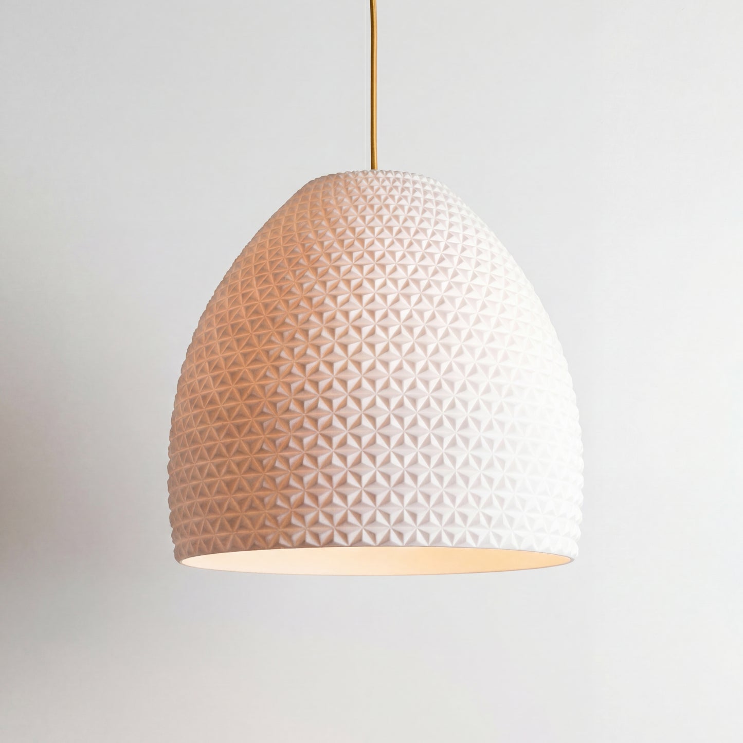 Luxury White Geometric Pendant Light Dome