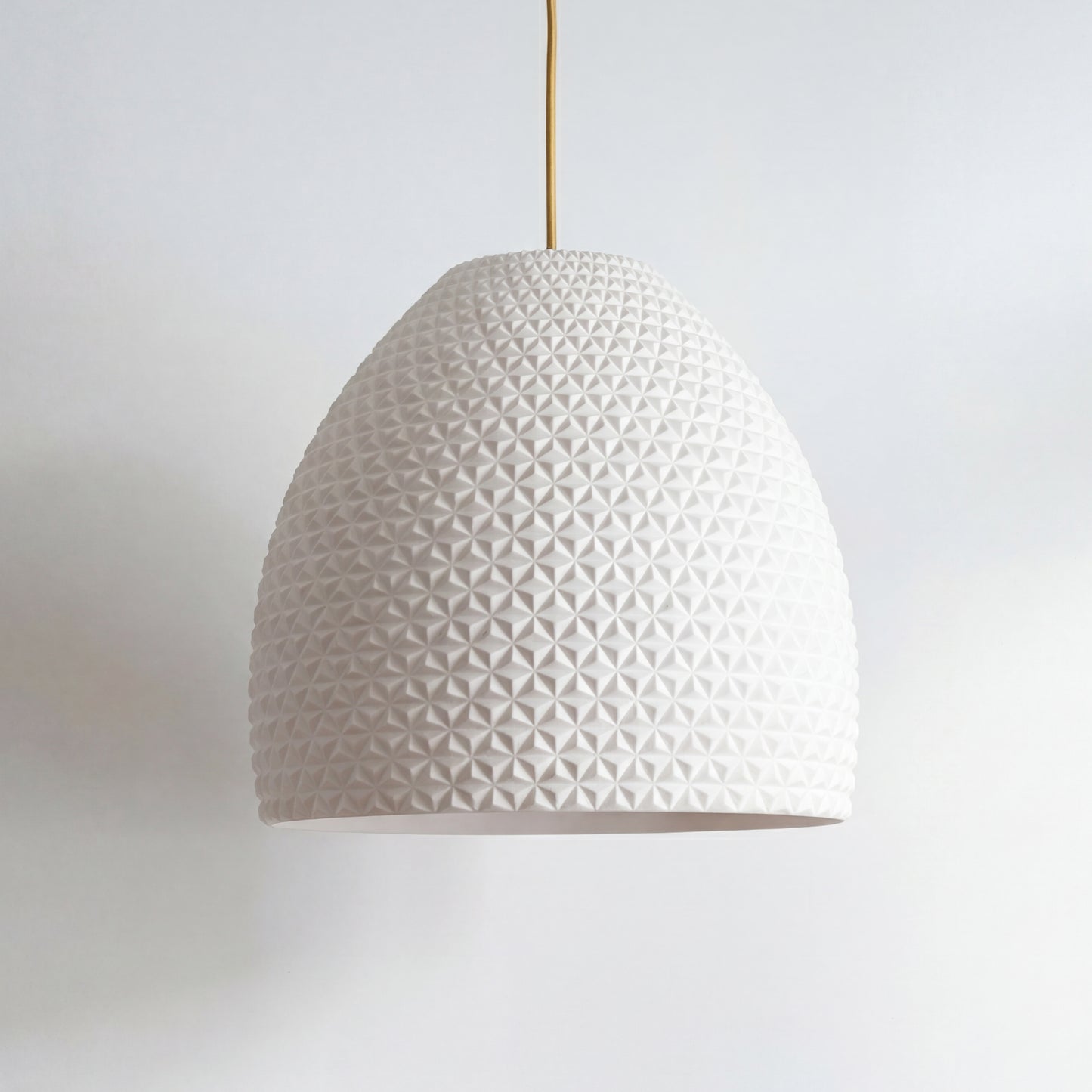 Luxury White Geometric Dome Pendant Light – Sculptural Architectural Ceiling Lighting