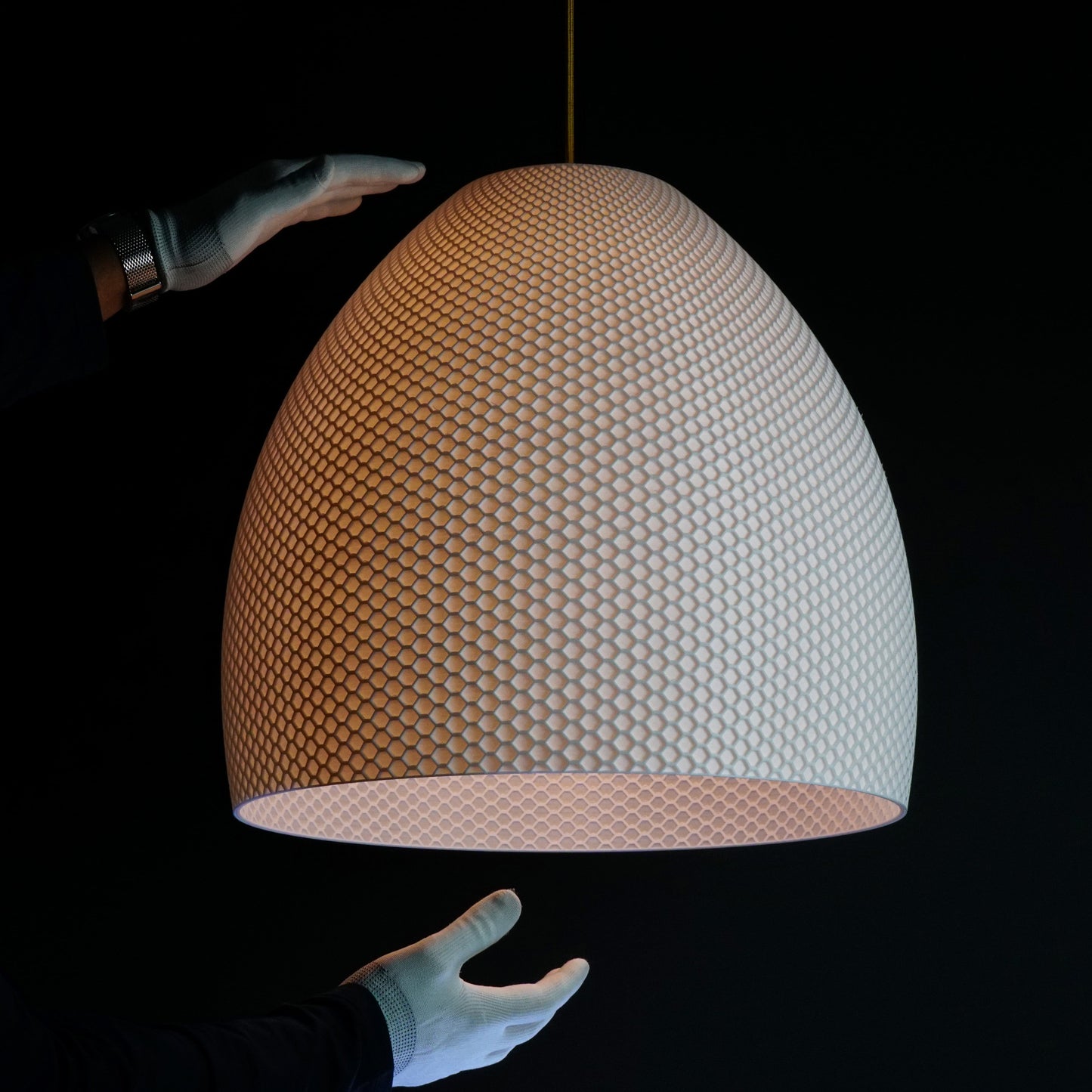 White Hive Dome Pendant Light