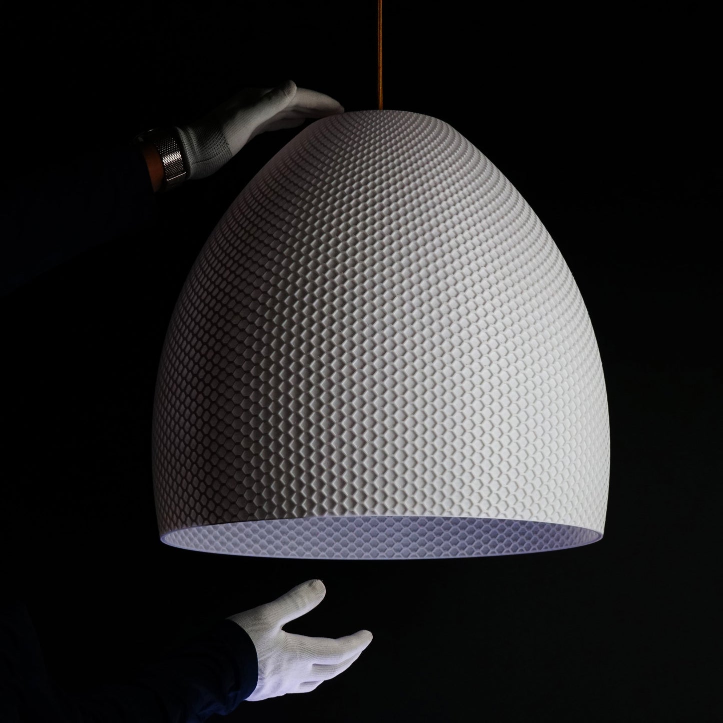 White Hive Dome Pendant Light