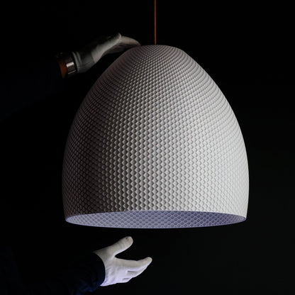 White Hive Dome Pendant Light