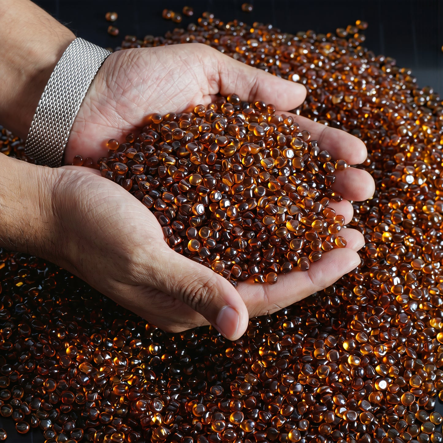 Luxury Amber Wave Pendant Light – Sculptural Designer Ceiling Lighting