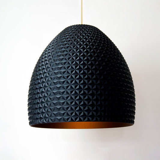 Black Dome Geometric Pendant Light with luxury sculptural design for modern interiors