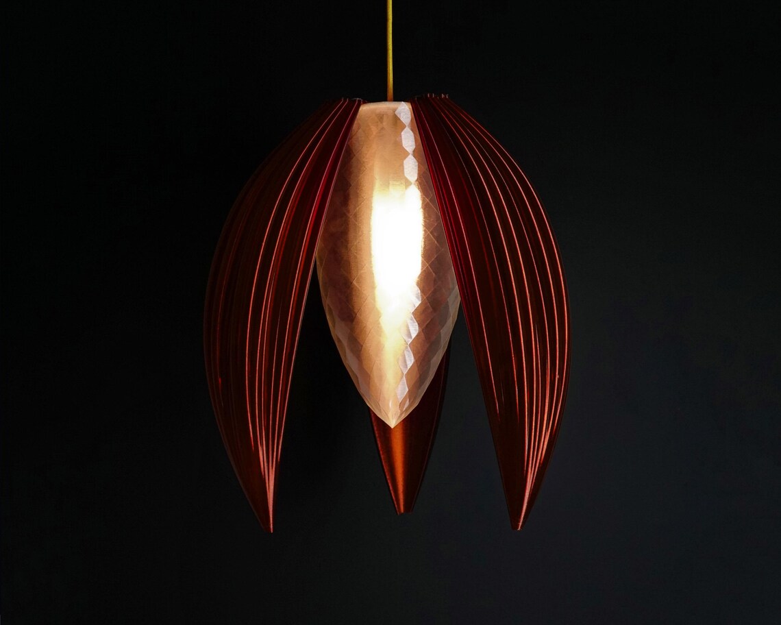Burnt Amber Bloom Pendant Light