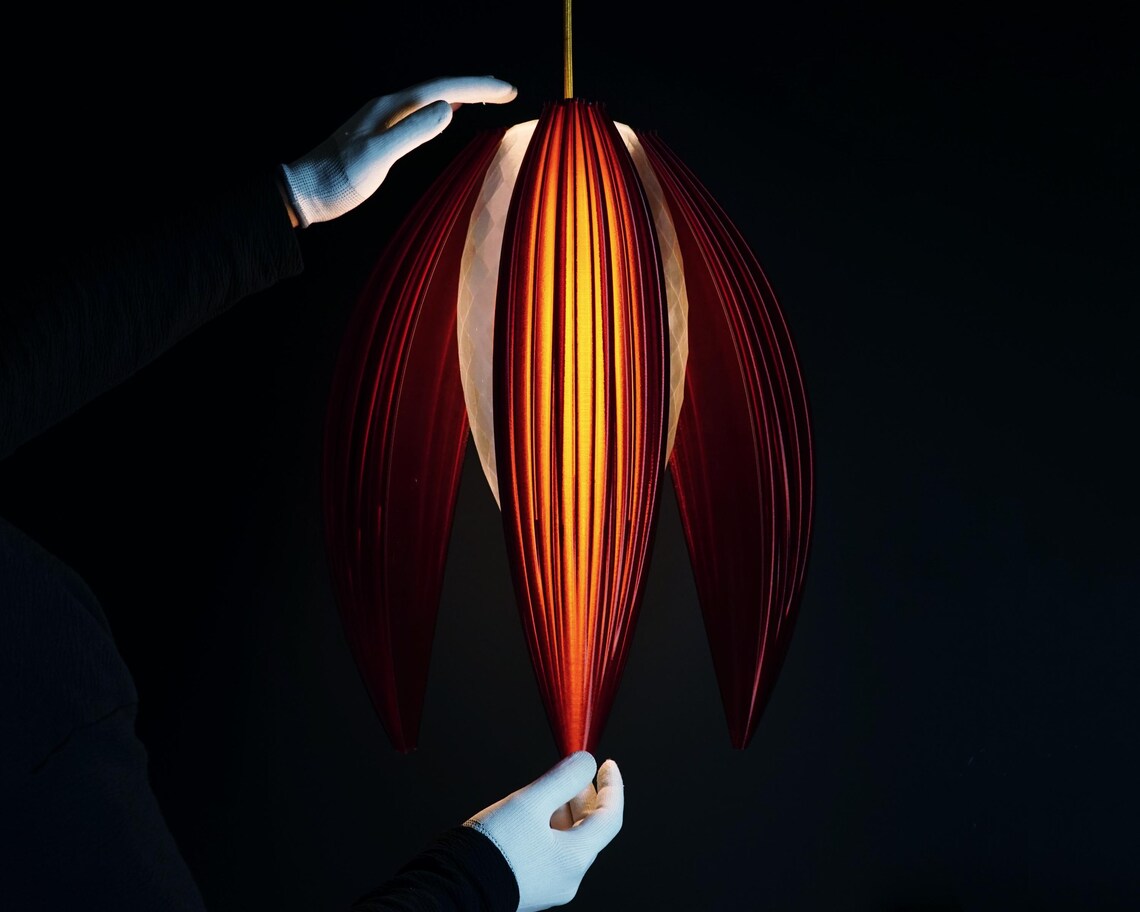 Burnt Amber Bloom Pendant Light
