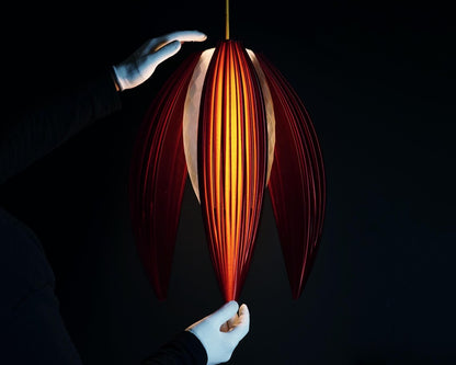 Burnt Amber Bloom Pendant Light