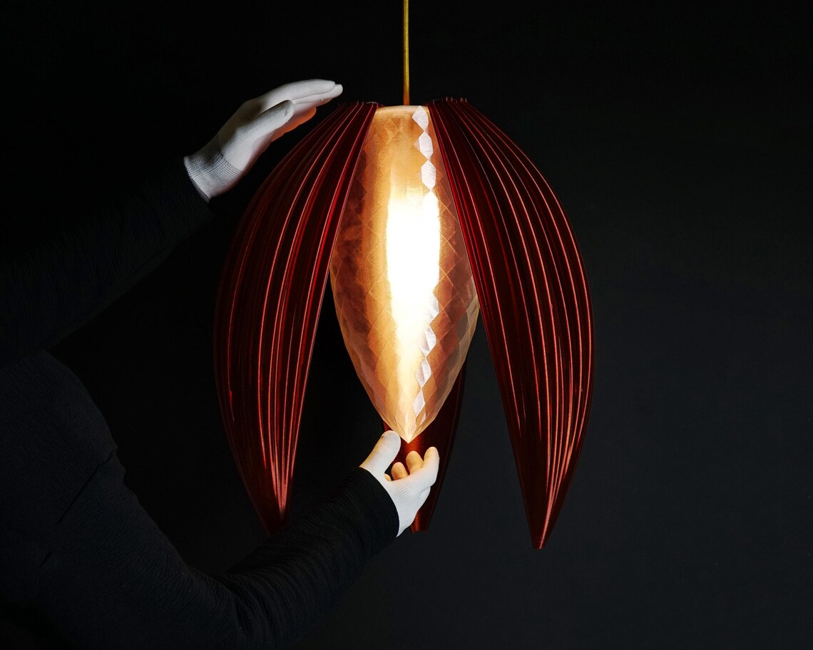 Burnt Amber Bloom Pendant Light