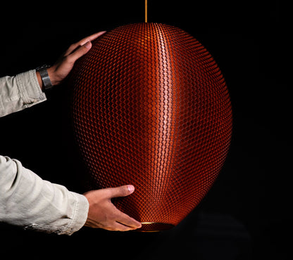 Burnt Amber Hive Pendant Light