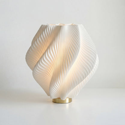 Small White Spiral Wave Desk Lamp