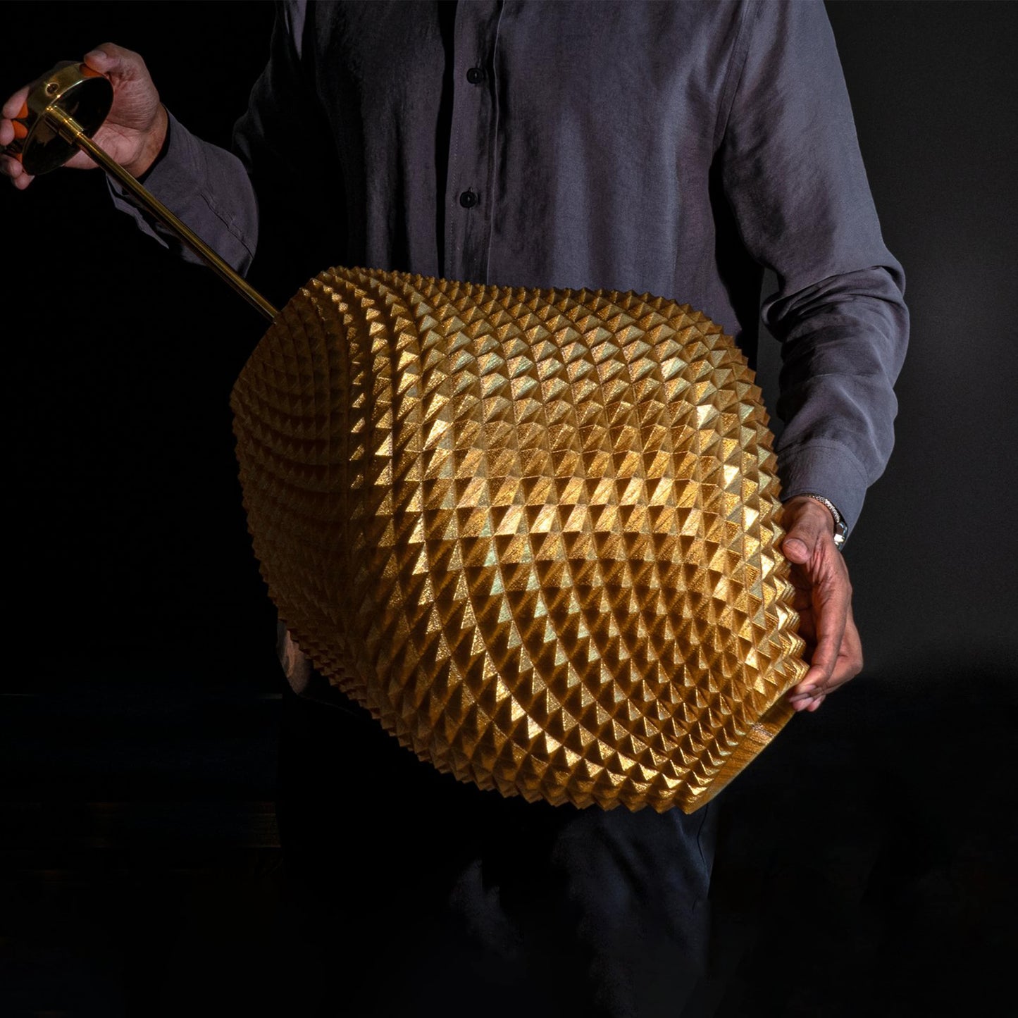 Gold Gemstone Pendant Light